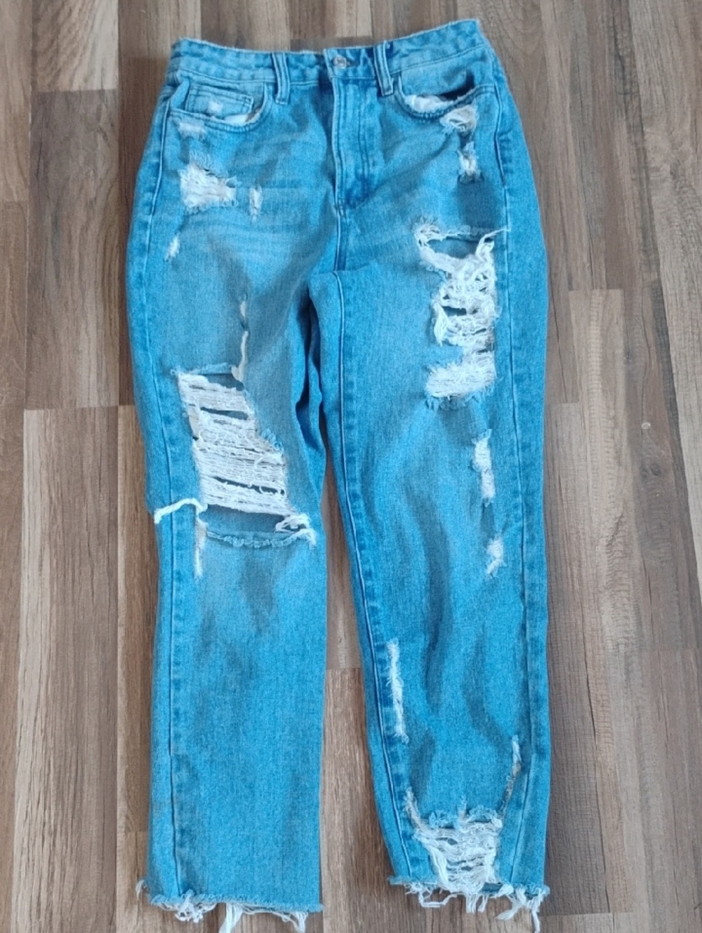 Flying Monkey Light Blue Distressed Boyfriend Jeans